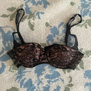 Fluer du Mal Black Lace Women's Bra 34c